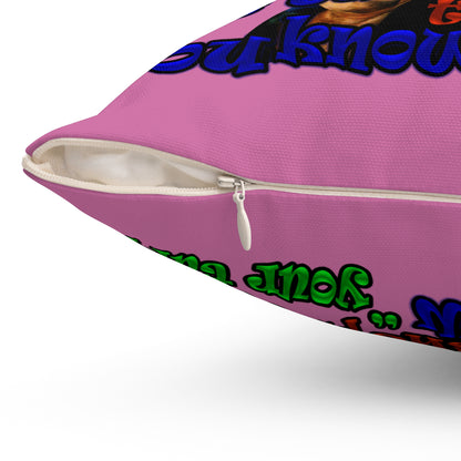 high noon - Spun Polyester Square Pillow - (light pink)