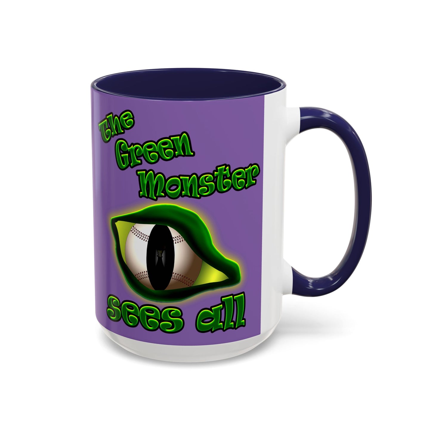 green monster - Accent Mug (light purple)