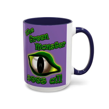green monster - Accent Mug (light purple)