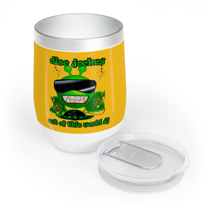 disc jockey - Chill Wine Tumbler (yellow)