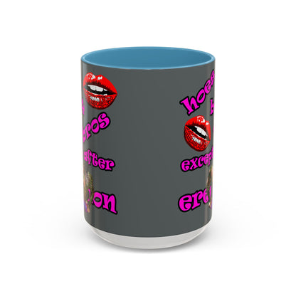 hoes b4 bros - Accent Mug (dark grey)