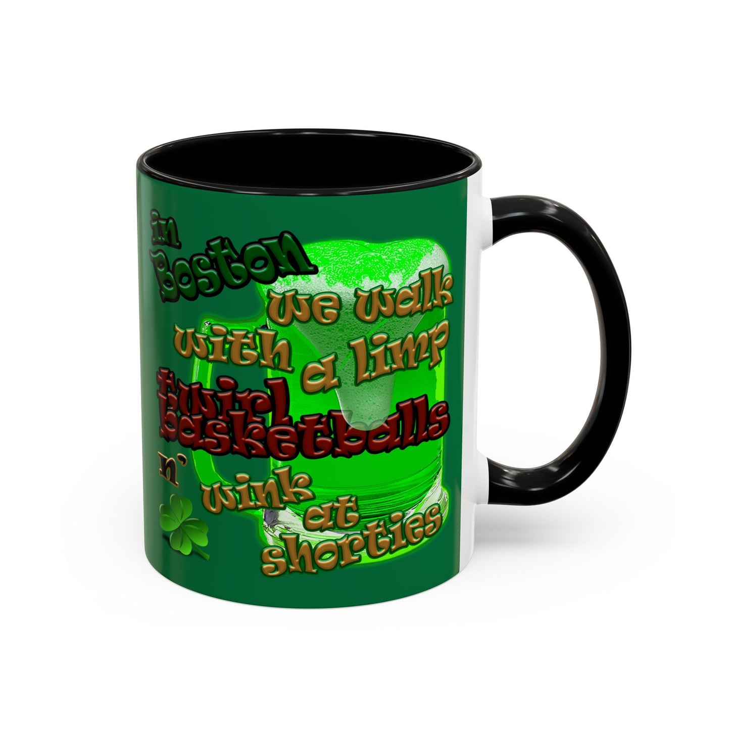 celtics logo - Accent Mug (dark green)