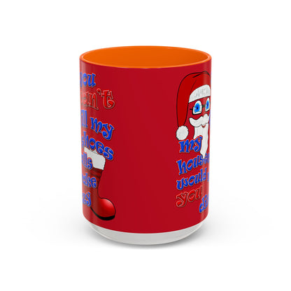 santa's shoes - Accent Mug (dark red)