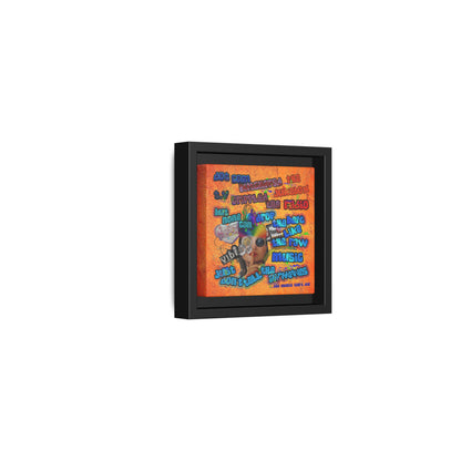 drop the beat - framed canvas art (burnt orange)