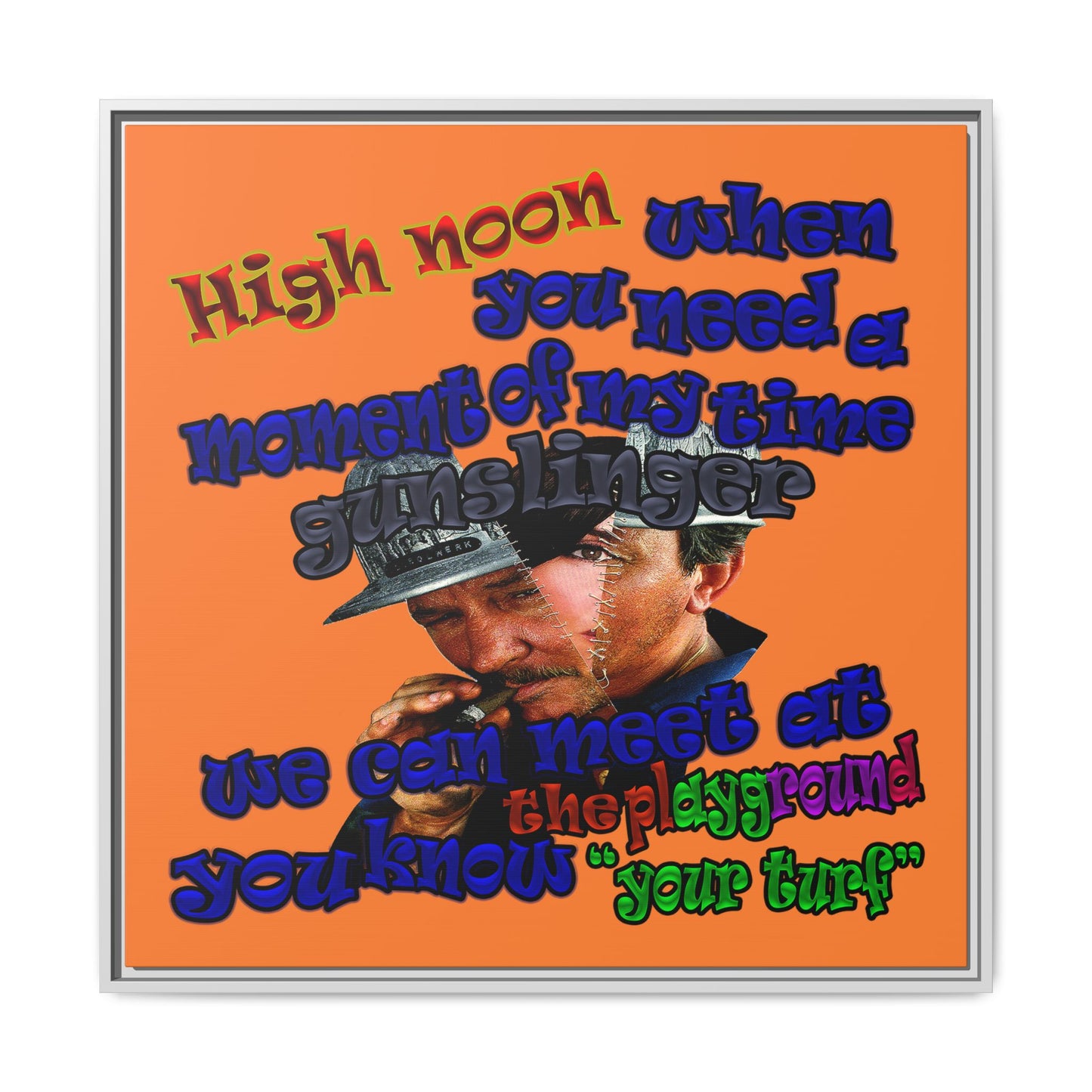 high noon - framed canvas art (crusta)