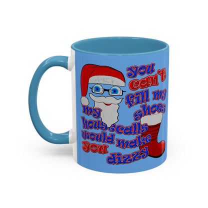 santa's shoes - Accent Mug (light blue)