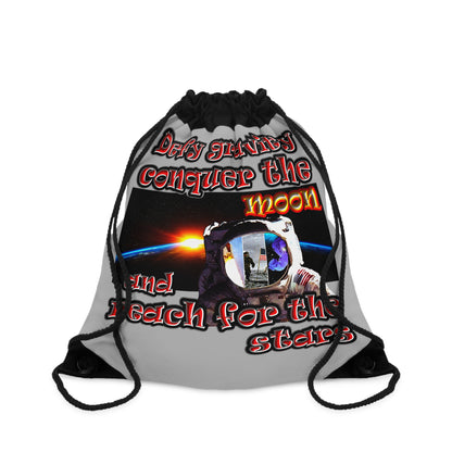 defy conquer reach - Drawstring Bag (light grey)