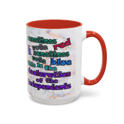 declaration of the independents - Accent Mug (white marble)
