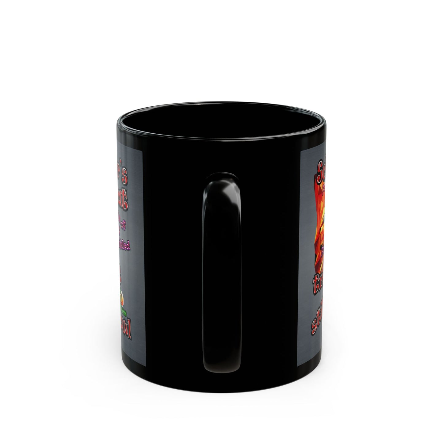 schrodinger's cat - Black Mug (grey-light grey)