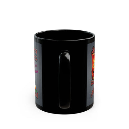 schrodinger's cat - Black Mug (grey-light grey)