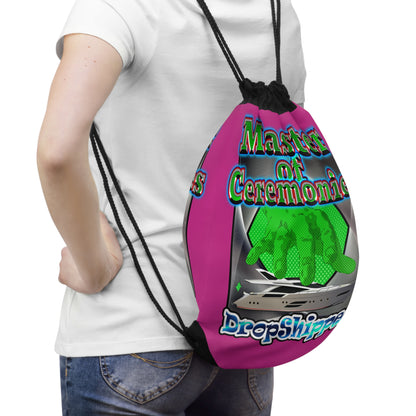 logo - Drawstring Bag (pink)