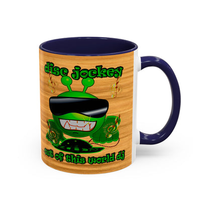 disc jockey - Accent Mug (butterscotch wood finish)