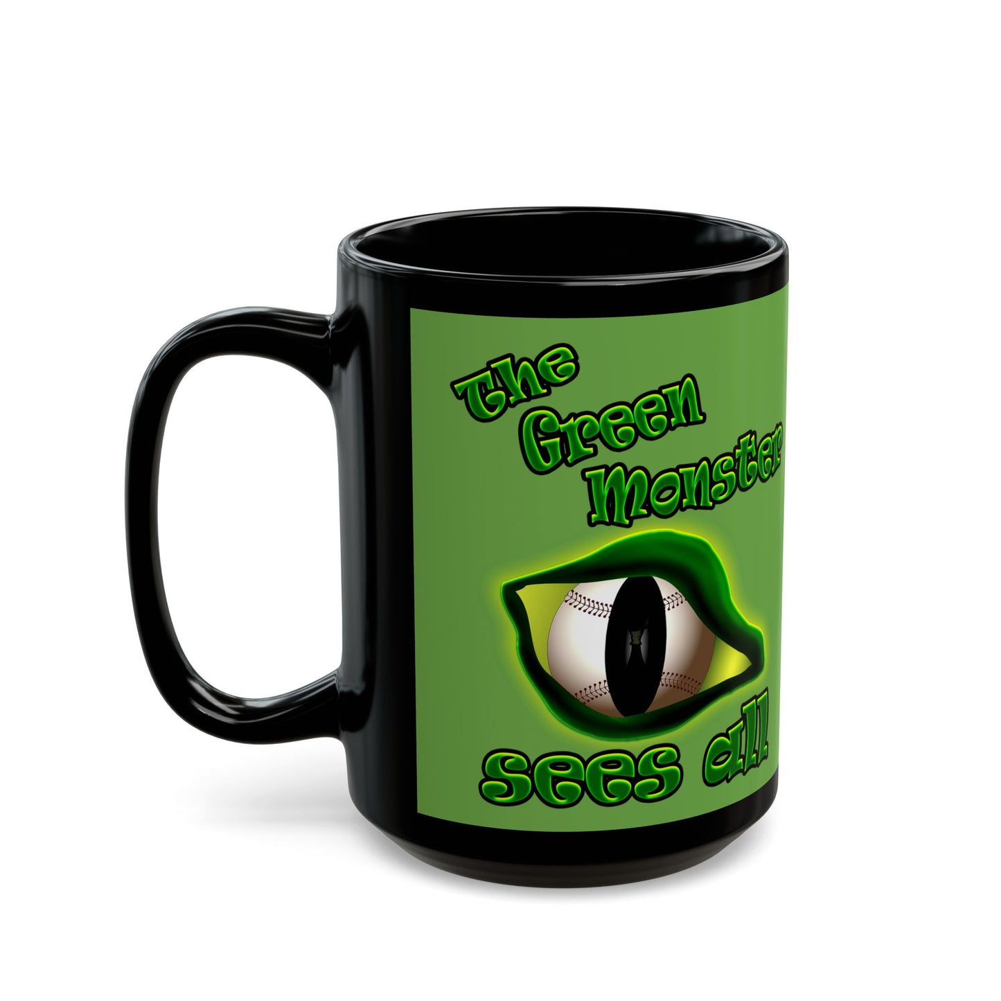 green monster - Black Mug (green)