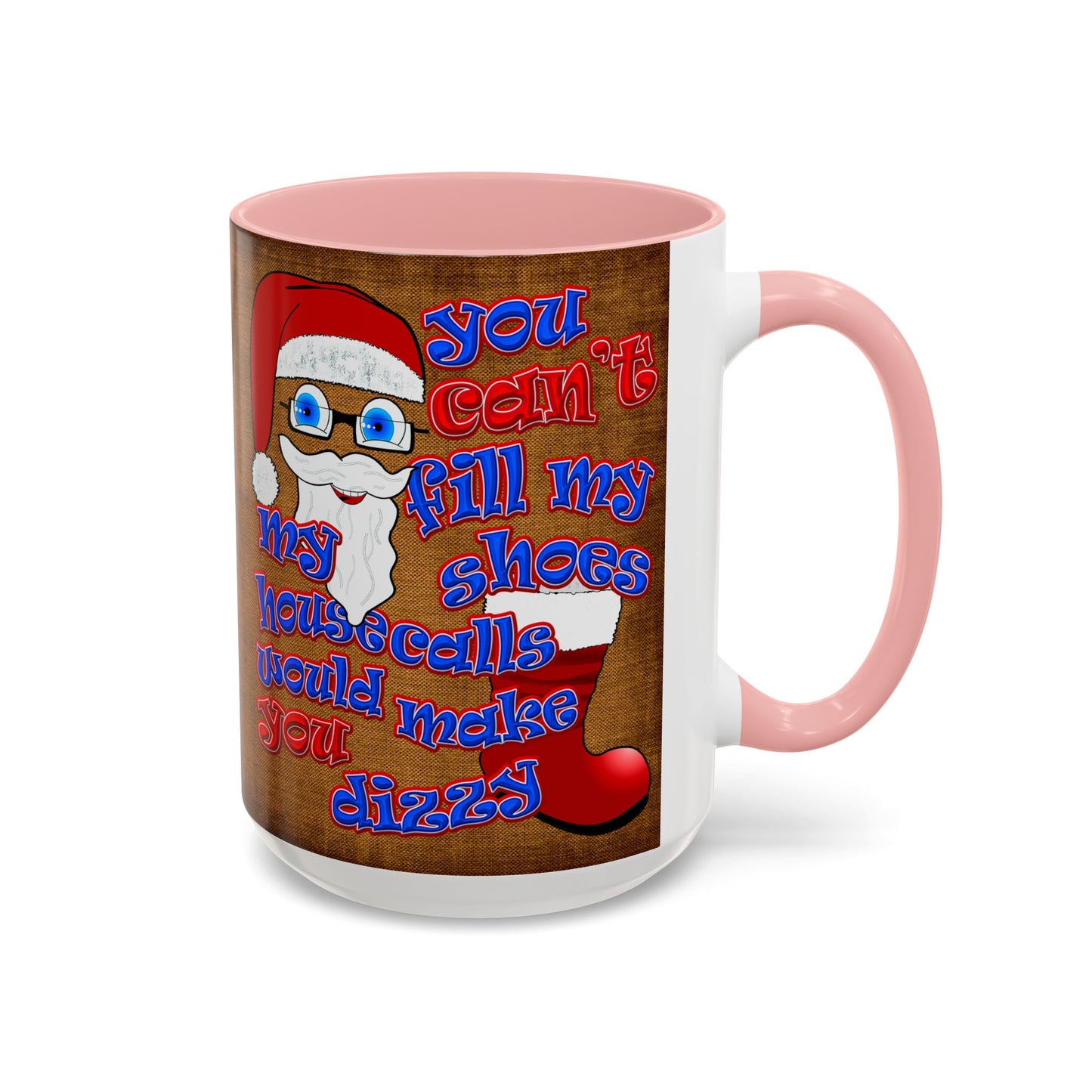 santa's shoes - Accent Mug (brown papyrus)