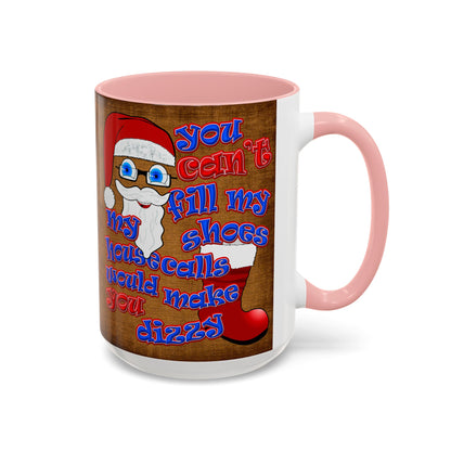 santa's shoes - Accent Mug (brown papyrus)