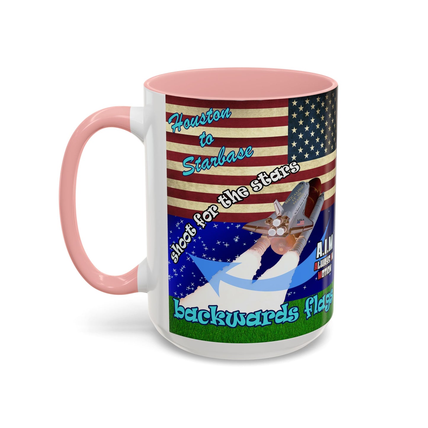 shoot for the stars - Accent Mug ('snoops' background)
