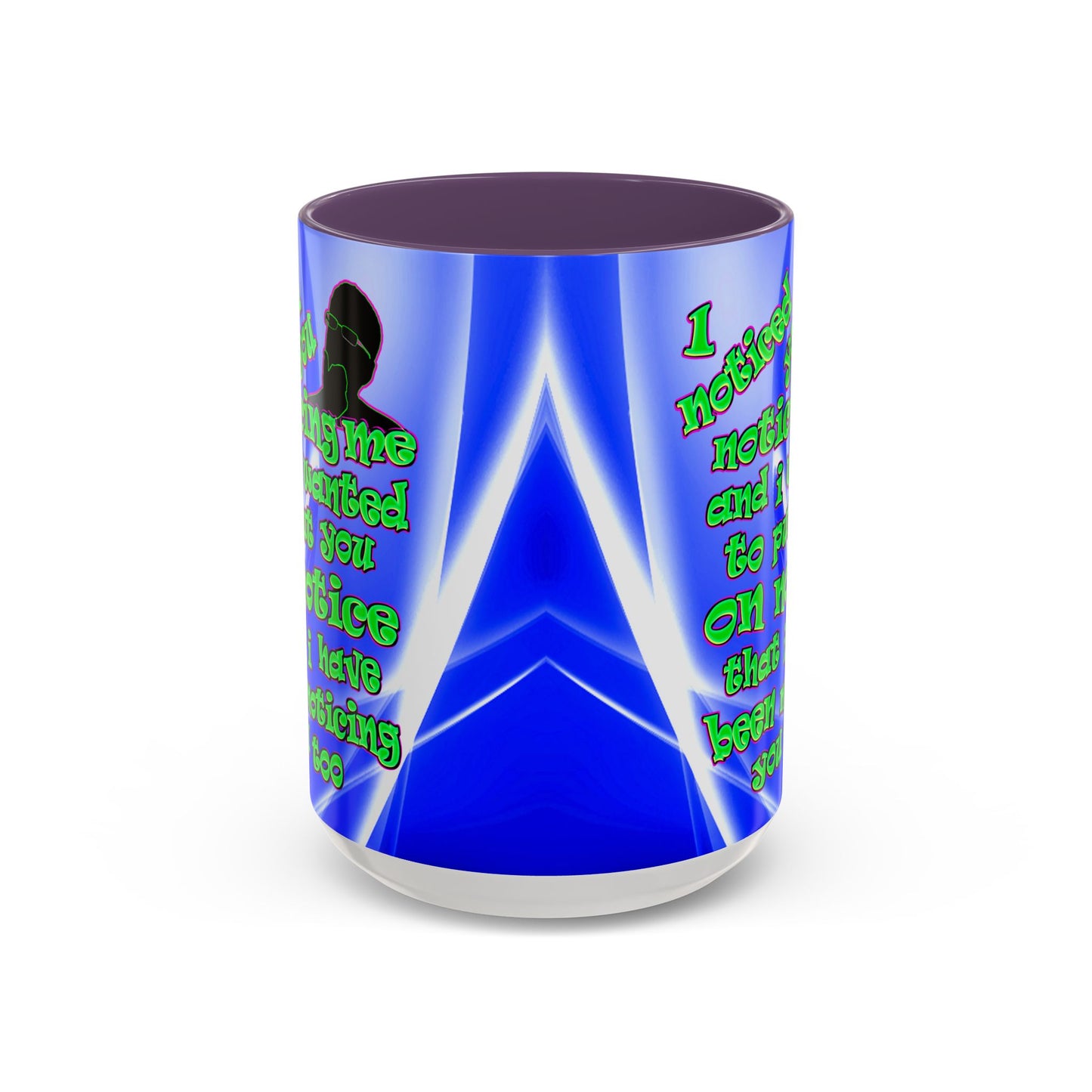 noticed you noticing - Accent Mug (blue-white wave)