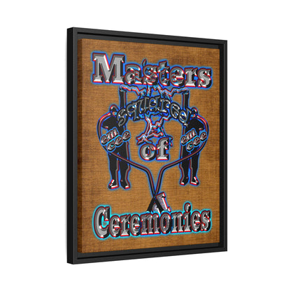 em cee squared - framed canvas art (brown papyrus)