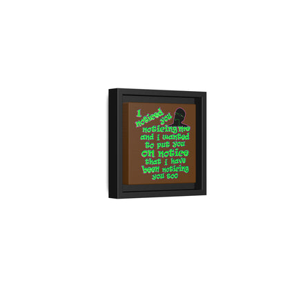 noticed you noticing - framed canvas art (brown)