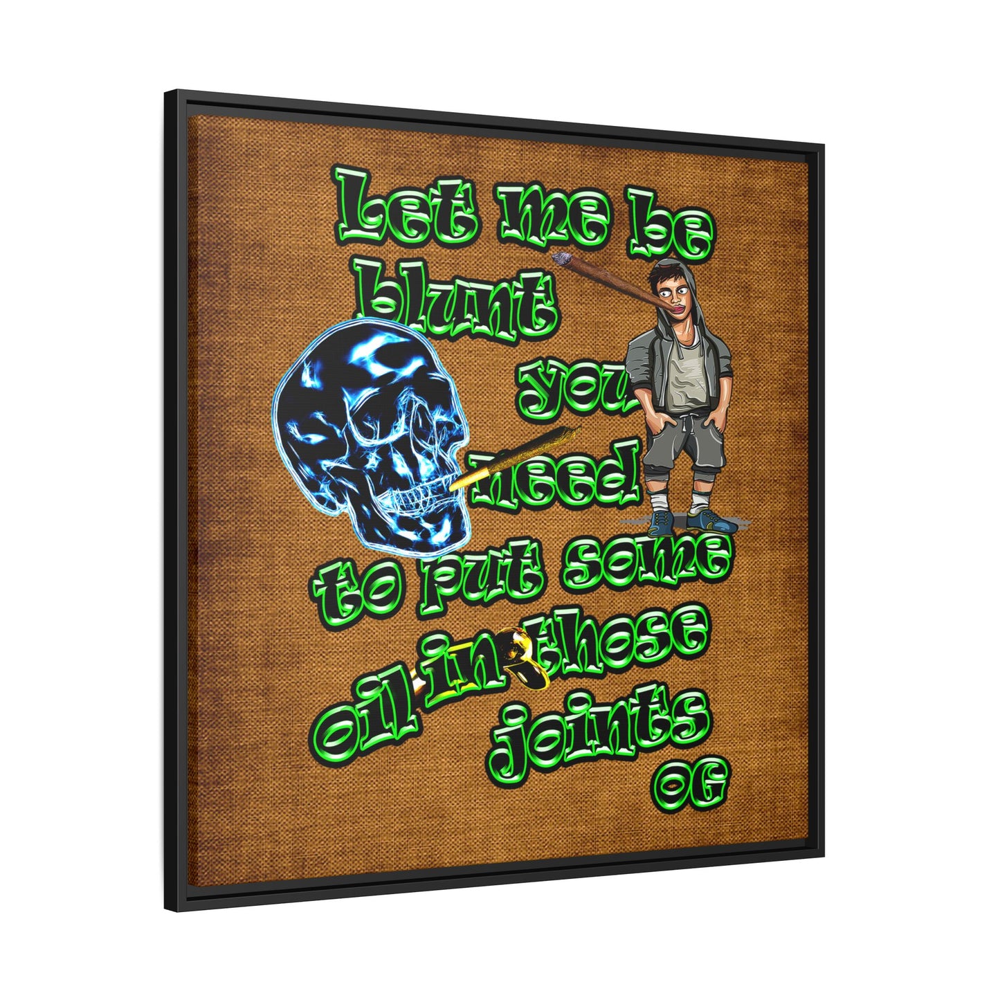 og - framed canvas art (brown papyrus)