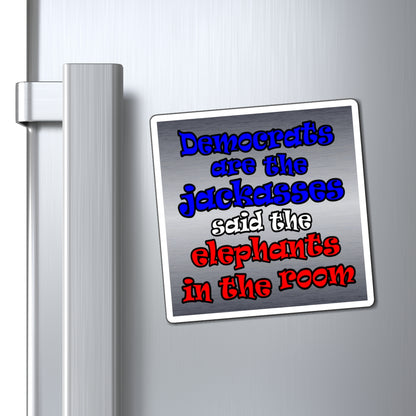 donkeys and elephants - Magnets - (brushed nickel)