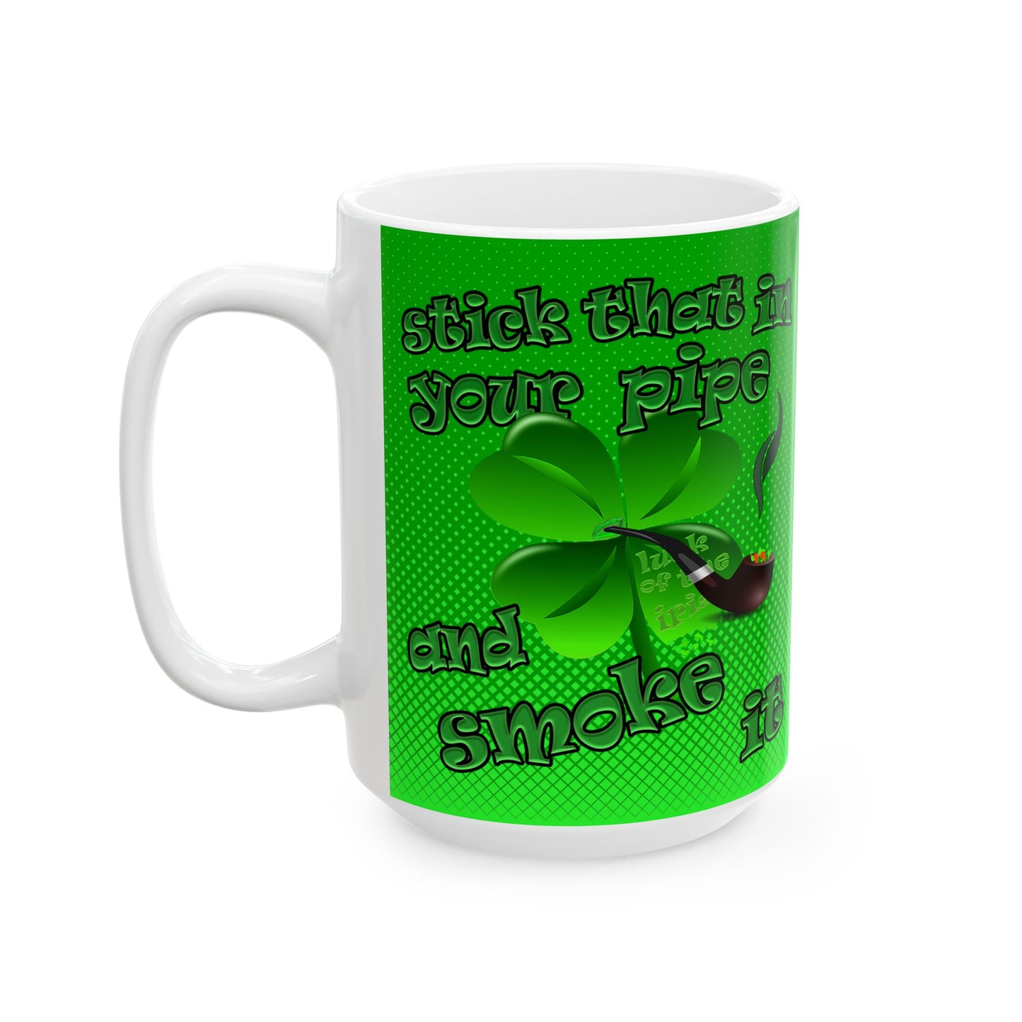 celtics logo - White Mug (logo green)
