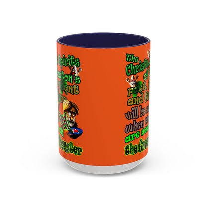 christmas spirits of boston - Accent Mug (orange)