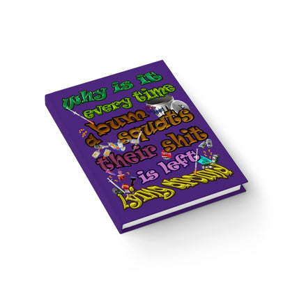 the bum's shit - journal-lined (purple)