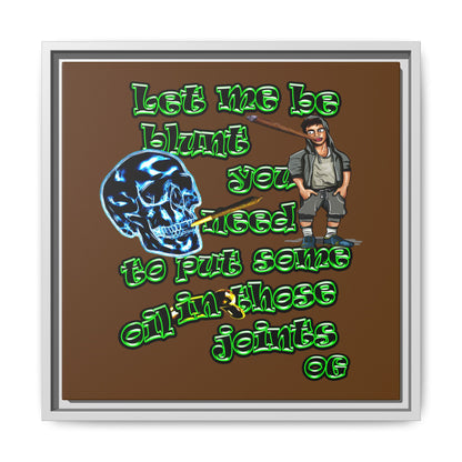 og - framed canvas art (brown)