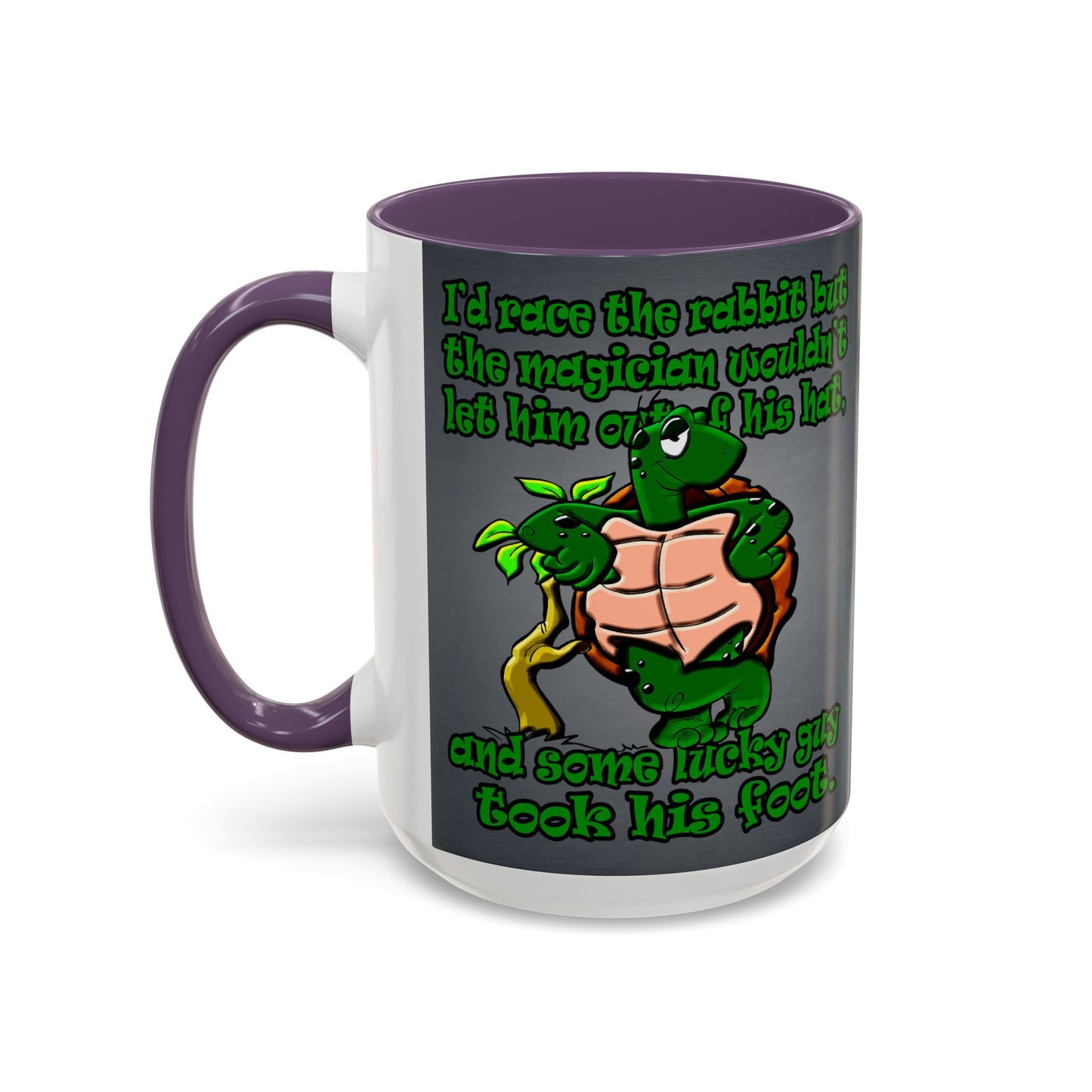turtle race - Accent Mug (grey-light grey)