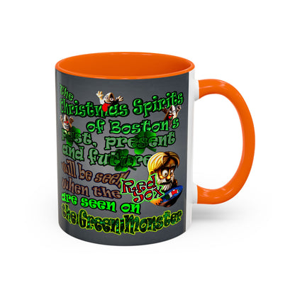 christmas spirits of boston - Accent Mug (grey-light grey)