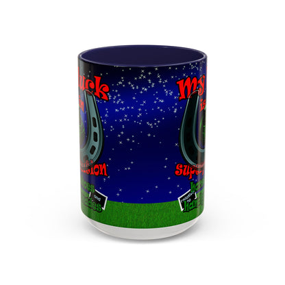 my luck - Accent Mug ('snoops' background)