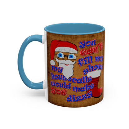 santa's shoes - Accent Mug (brown papyrus)