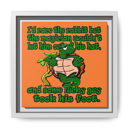 turtle race - framed canvas art (crusta)