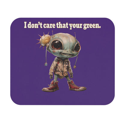 I don't care that your green - Mouse Pad (Rectangle) (purple)