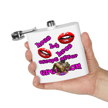 hoes b4 bros - Stainless Steel Flask