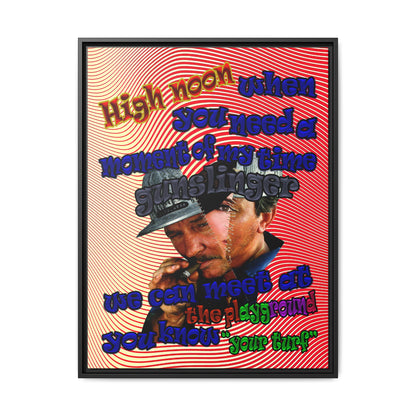 high noon - framed canvas art (yellow-orange wave)