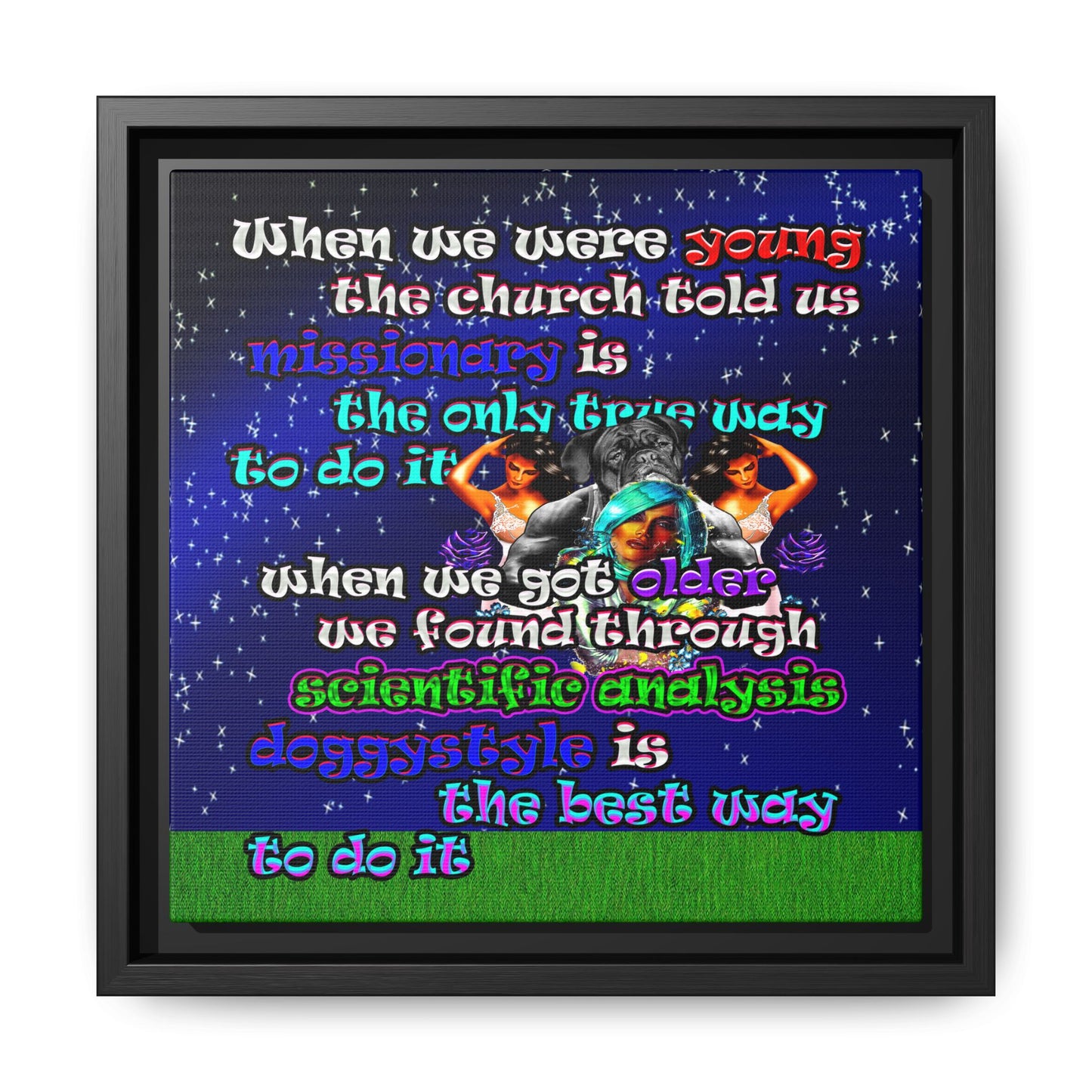 doggystyle - framed canvas art ('snoops' background)