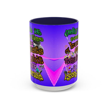 the bum's shit - Accent Mug (purple-pink wave)
