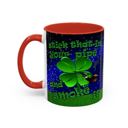 celtics logo - Accent Mug ('snoops' background)