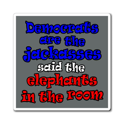 donkeys and elephants - Magnets - (dark grey)