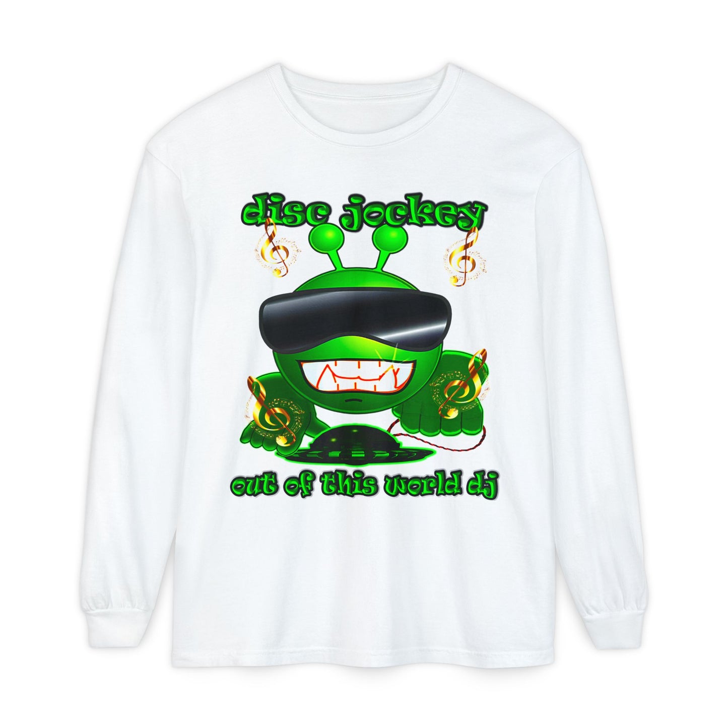 disc jockey - Unisex Garment-dyed Long Sleeve T-Shirt