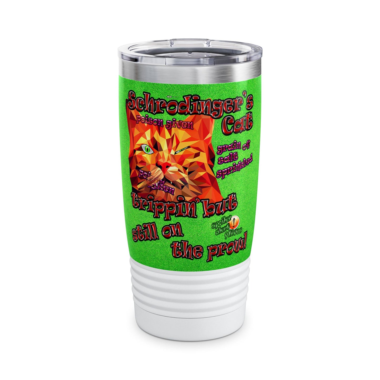 schrodinger's cat - Ringneck Tumbler, 20oz (green turf)