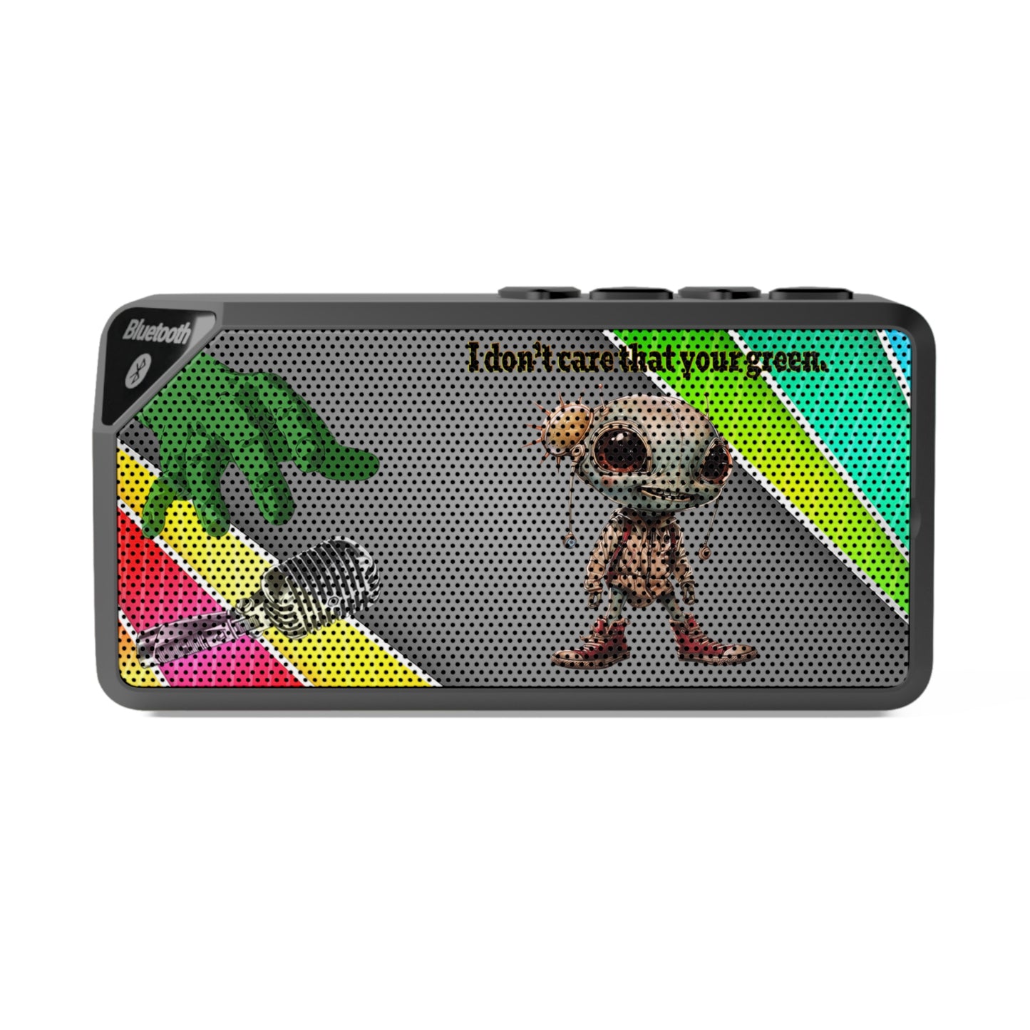 I don't care that your green - Jabba Bluetooth Speaker (rainbow split)