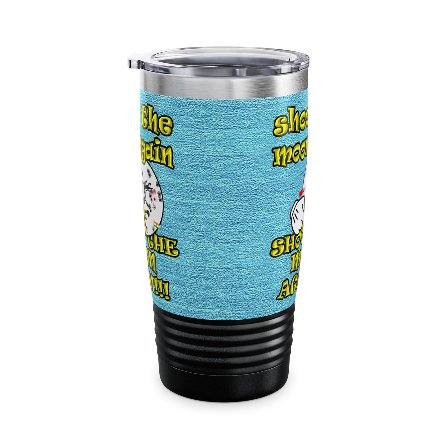 shoot the moon again - Ringneck Tumbler, 20oz (faded blue)