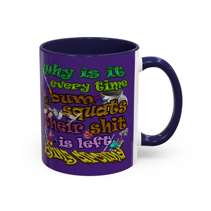 the bum's shit - Accent Mug (purple)