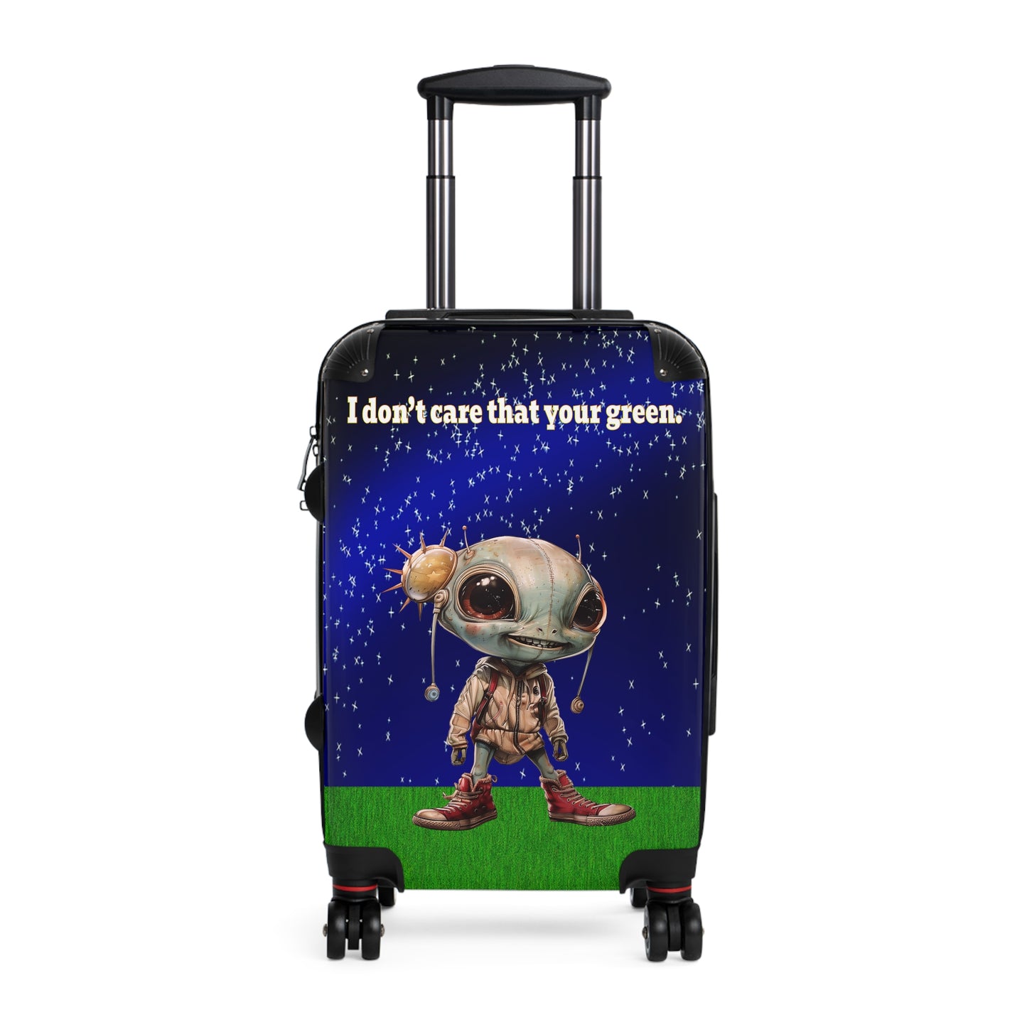 I don't care that your green - Suitcase ('snoops' background)