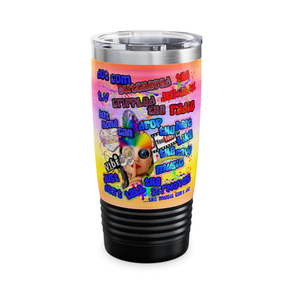 drop the beat - Ringneck Tumbler, 20oz  (color blur)