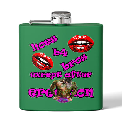 hoes b4 bros - Stainless Steel Flask