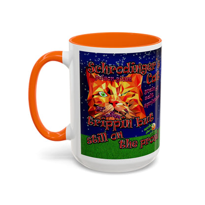 schrodinger's cat - Accent Mug ('snoops' background)